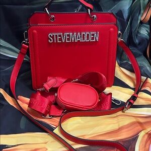 Steve Madden Bold Red Crossbody Bag